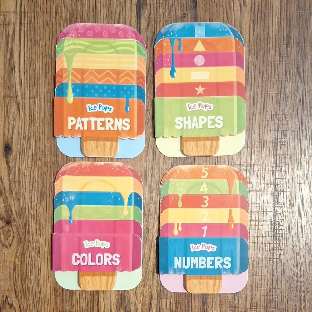 New--- Small Board Books (6.5" Tall). Patterns, Shapes, Colors, And Numbers